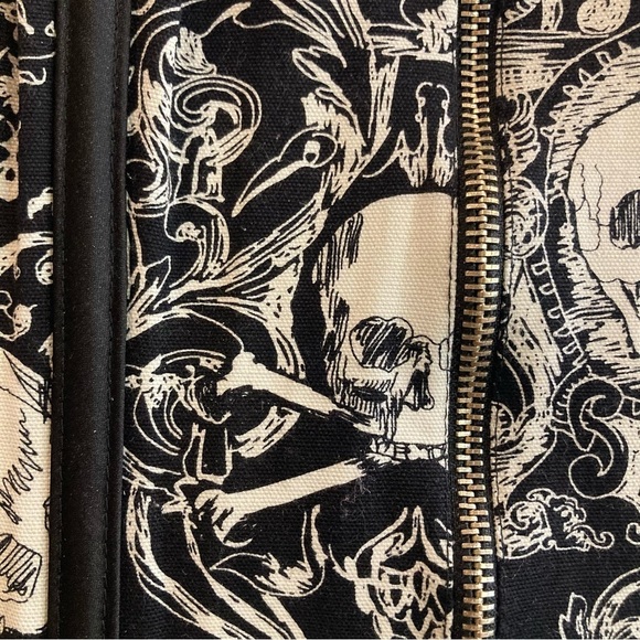 SHIRLEY OF HOLLYWOOD Sz 32 Boning Lace Up Zipper Closure Skull Corset Bustier - Picture 3 of 10